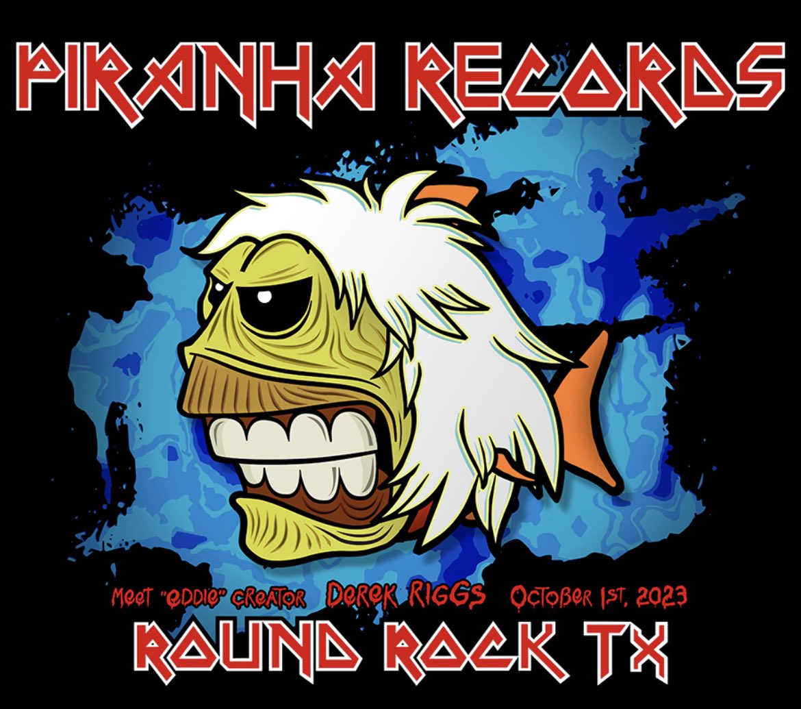 #DerekRiggs will be at Piranha Records October 1st #Eddie #IronMaiden