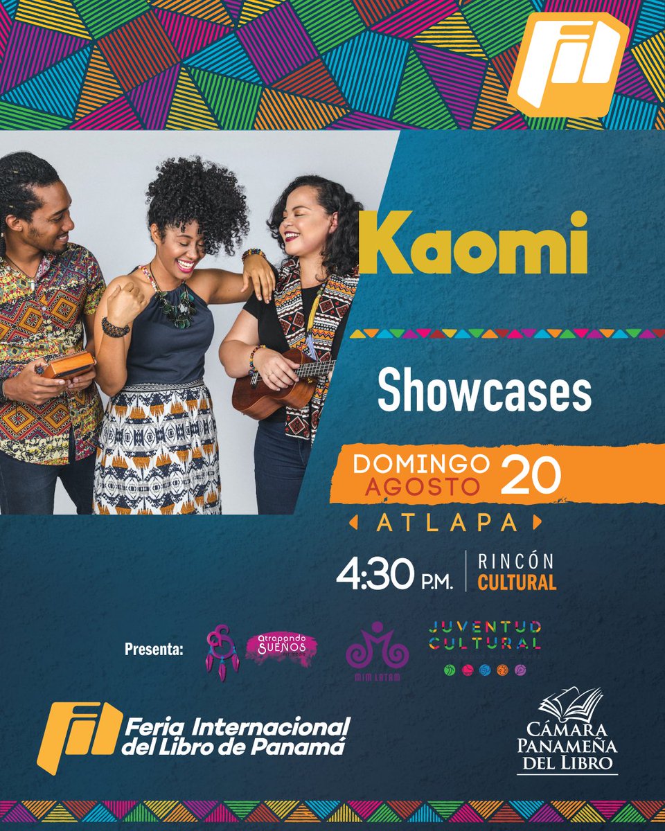 📣 Emocionadxs por ser parte del Foro "No Lo Digas" Limpiando desde Adentro, donde exploraremos la visibilidad y autoanálisis del racismo y la discriminación en nuestras costumbres. Además del Showcases de Kaomi en el Rincón Cultural de la #FILPanama2023 
<a href="/kaomimusica/">Kaomimusica</a>