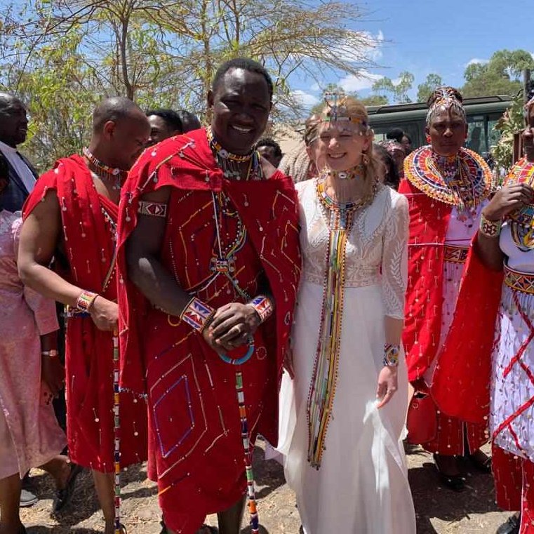Congratulations Ole Kipainoi <a href="/JKipainoi/">Kipainoi</a> and <a href="/AntoniaSophiaW/">Antonia Sophia Waskowiak</a> on your magnificent traditional Maasai wedding ceremony yesterday. May your marriage be filled with happiness, greatness and success in your entire lives. Behold the new Weds in town! Congratulations guys 🎉🎉🎉👏👏👏