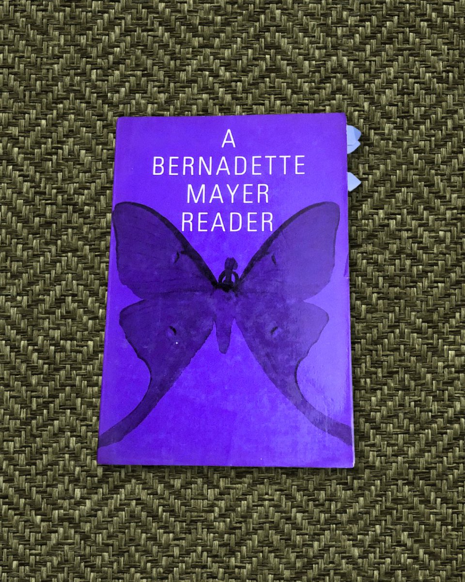 readalittlepoem's tweet image. Day 20 of The Sealey Challenge (@SealeyChallenge). Today&apos;s offering is A Bernadette Mayer Reader by Bernadette Mayer, published by New Directions (@NewDirections), 1992.

#TheSealeyChallenge #sealeychallenge #thesealeychallenge2023