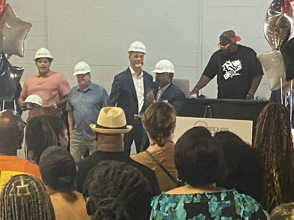 soaringcityip's tweet photo. Exciting day in Uptown as @crossover813 breaks ground for a new coffee shop featuring @BuddyBrewCoffee   Check out the rendering behind @urband813 showing the bi-level facility they are building. https://t.co/MdtmmgnMql