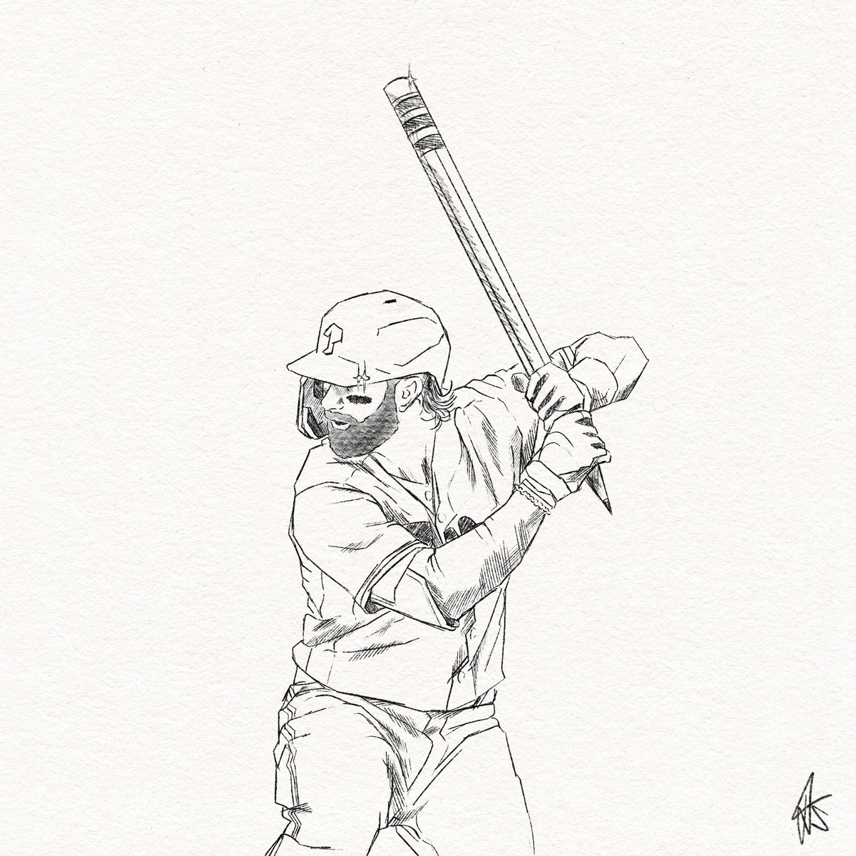 VictusSports's tweet photo. Unreal work from @dhwanisaraiya_ 
@bryceharper3 sporting the Pencil Bat. 

#Victus #Pencil #Baseball #LLClassic #Harper https://t.co/XKbFhMqDMA