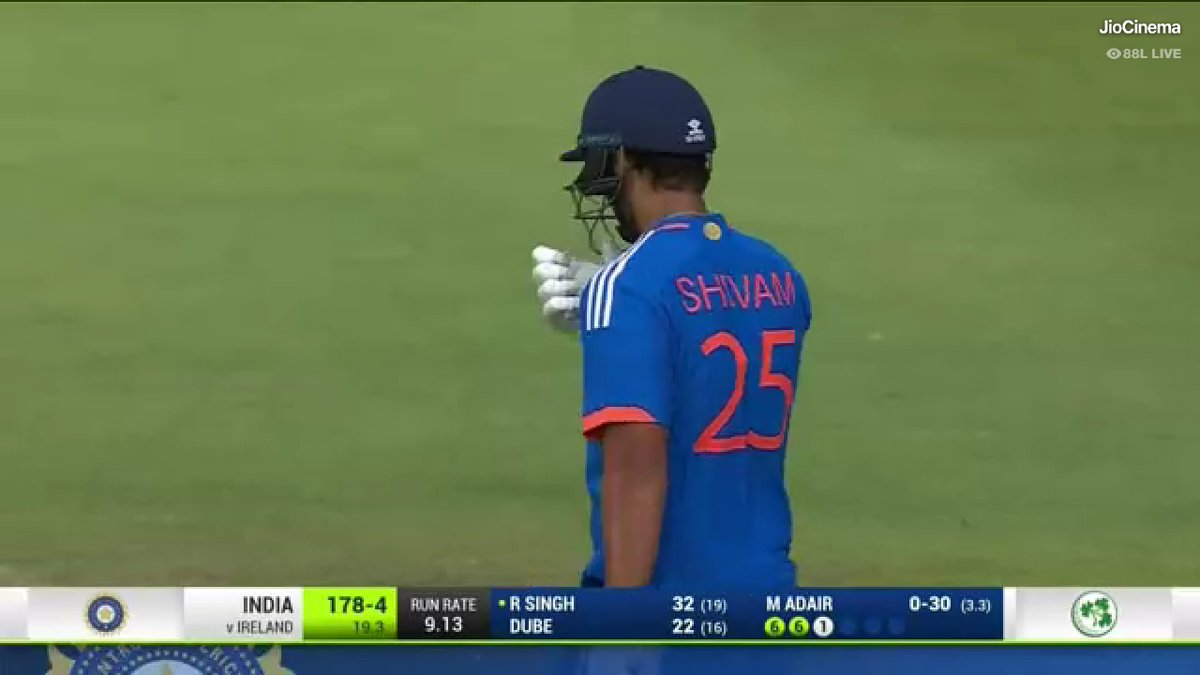Shivam Dube before Rinku's back to back sixes- 8(12)

Dube after that- 14(4), including two back to back sixes💔

This Rinku guy just doesn't betrays us, he even motivate others bright students to do that😡😤 #IREvIND