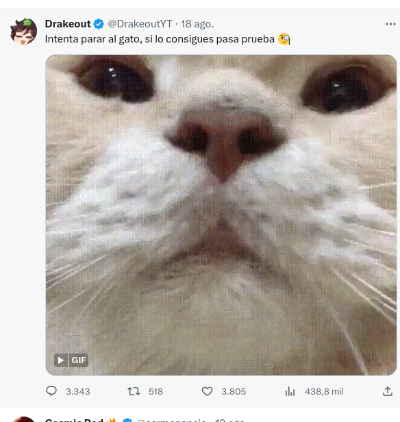 CarlosMoraDev's tweet photo. @DrakeoutYT a la primera 🧐 https://t.co/yvQZaABCfz