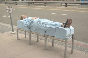 urbanthoughts11's tweet image. Dress right for hostile architecture 
by Sarah Ross