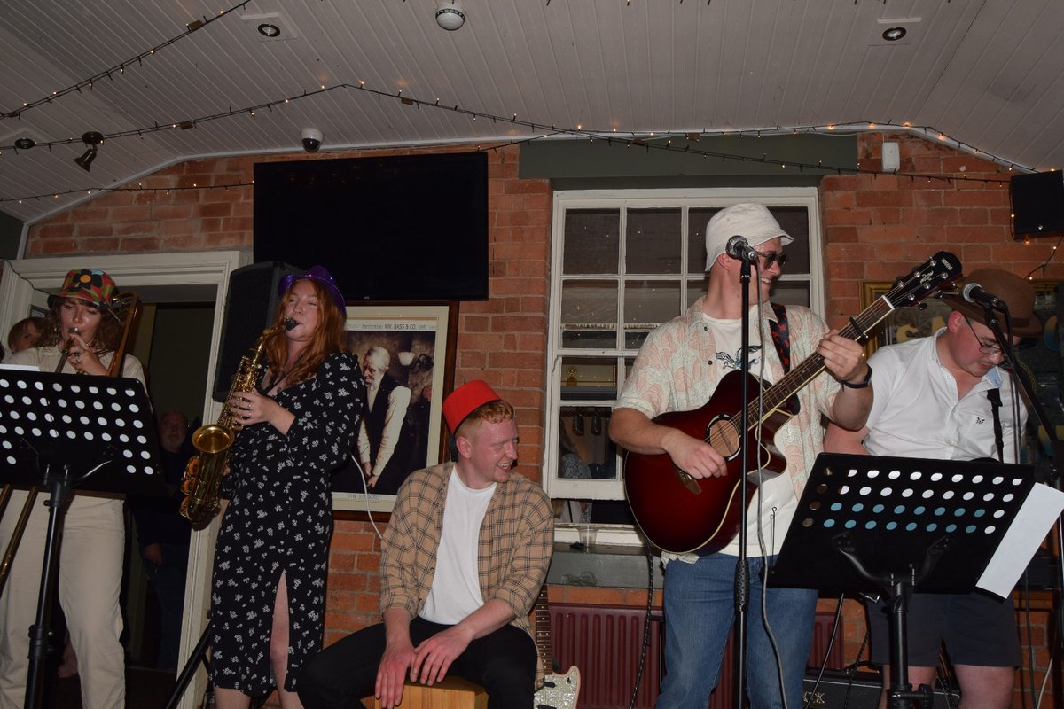 DirtyBombBand's tweet photo. One year today since our first gig with the brass – all downhill from there... 🎶💣 https://t.co/9e7JYwkDOa