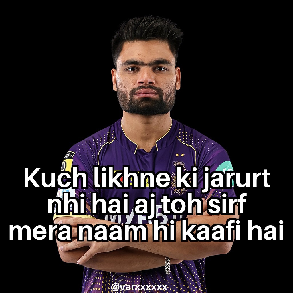 RINKU SINGH THE NAME IS ENOUGH NOW 💜
#RinkuSingh #indvire