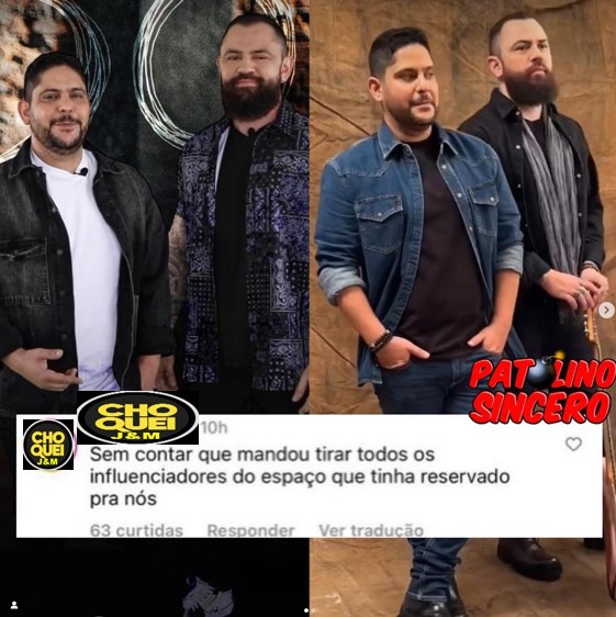 🚨 Tentaram cancelar Jorge e Mateus mais uma vez, só esqueceram que eles são INCANCELÁVEIS, eles até tentam, só q eles tem o povo pra defender

Esses influencers acham q são especiais, tem fã q chega cedo para tentar pegar uma grade pra vir influencer querer pegar lugar q é de fã
