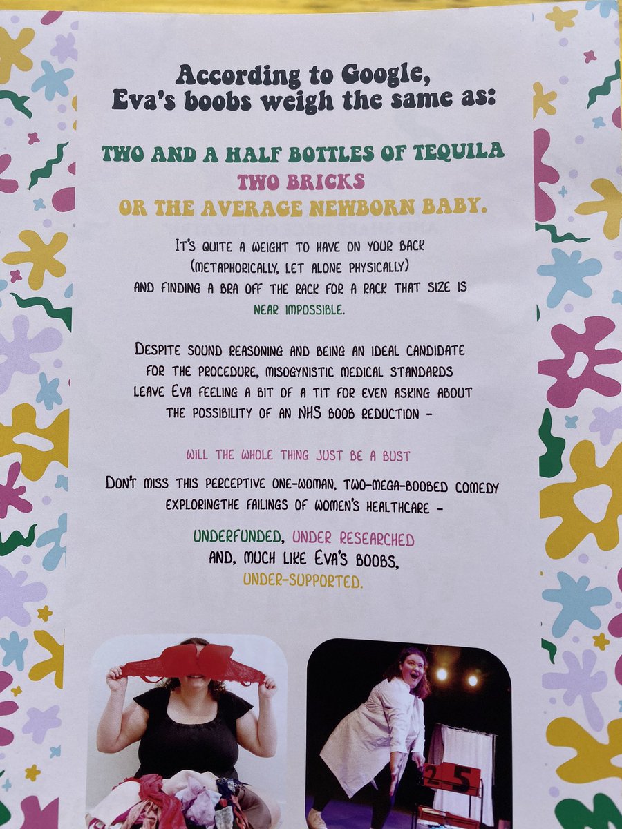 Highly recommend “I’ve got some things to get off my chest” by <a href="/EvaLily6/">Eva Lily</a> <a href="/edfringe/">Edinburgh Festival Fringe</a>. It’s brilliant and powerful. It will make you laugh and make you angry.