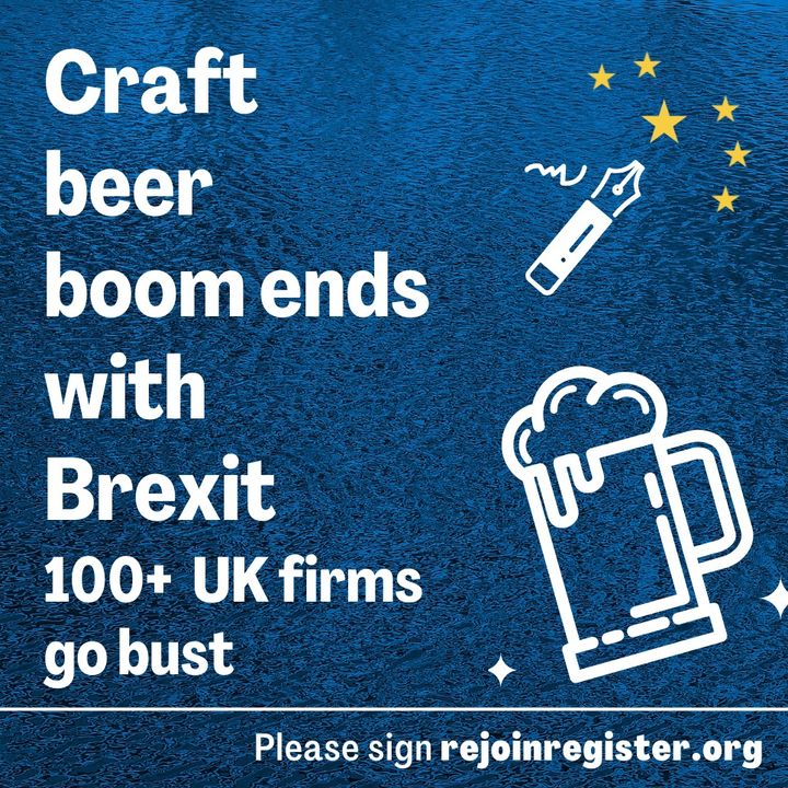 RejoinRegister's tweet image. One thing you can do right now to support our return to the EU - sign rejoinregister.org

For more information on the problems for the craft beer industry,  see link in comments #Brexit #BrexitShambles #RejoinEU