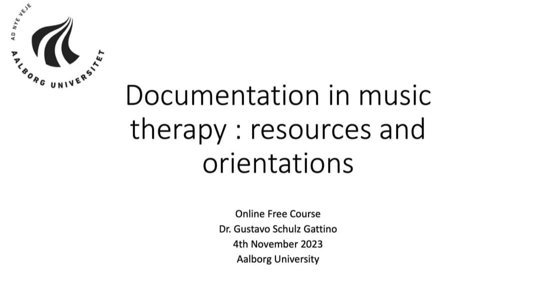 Save the date! 

Documentation in music therapy : resources and orientations (online free course- Zoom platform) 

4th November 2023. From 09:00 to 12:00 (Copenhagen Time Zone).
  
Registration – by the registration form in the link: forms.gle/m7acNqE3awHVp8…
#musictherapy