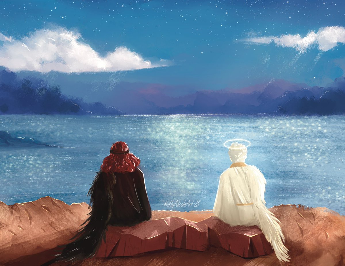 "I lied."
#goodomens #goodomensfanart #goodomensprime #ineffablehusbands #aziraphale #crowley