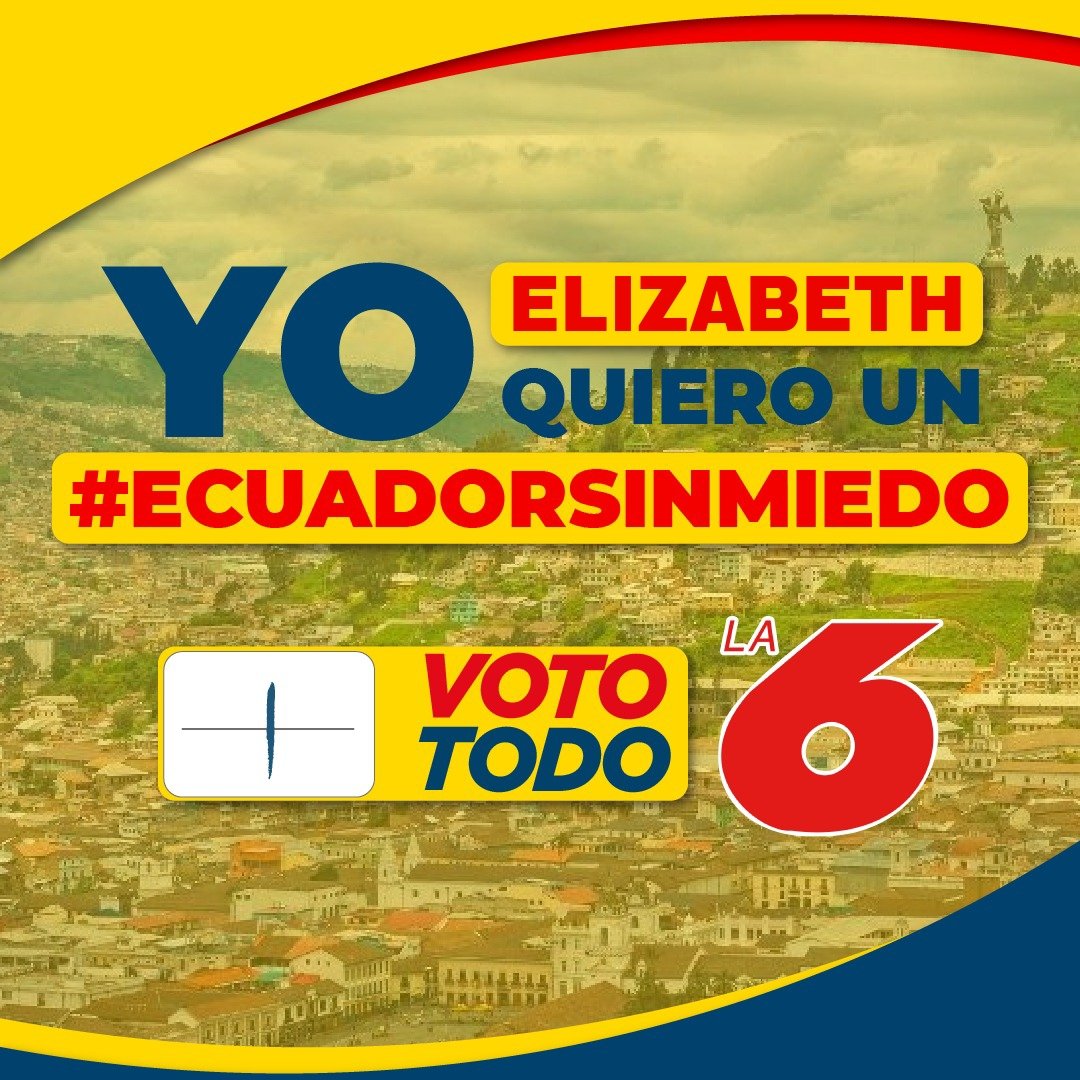 Elita_RedLine's tweet photo. #MarjorieAsambleísta #EcuadorSinMiedo
#JanTopicPresidente
#DelMiedoALaEsperanza
#NuevaFotoDePerfil https://t.co/bMdqhkTpS7