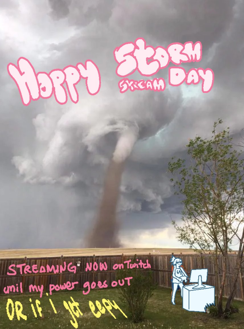 oni_hat's tweet image. Happy Storm day, I'm gonna play whatever games until i get bored and eepy. maybe I'll draw? who knows maybe games with friends???
Stay safe out there yall! :D
twitch.tv/ashe_thistlecl…