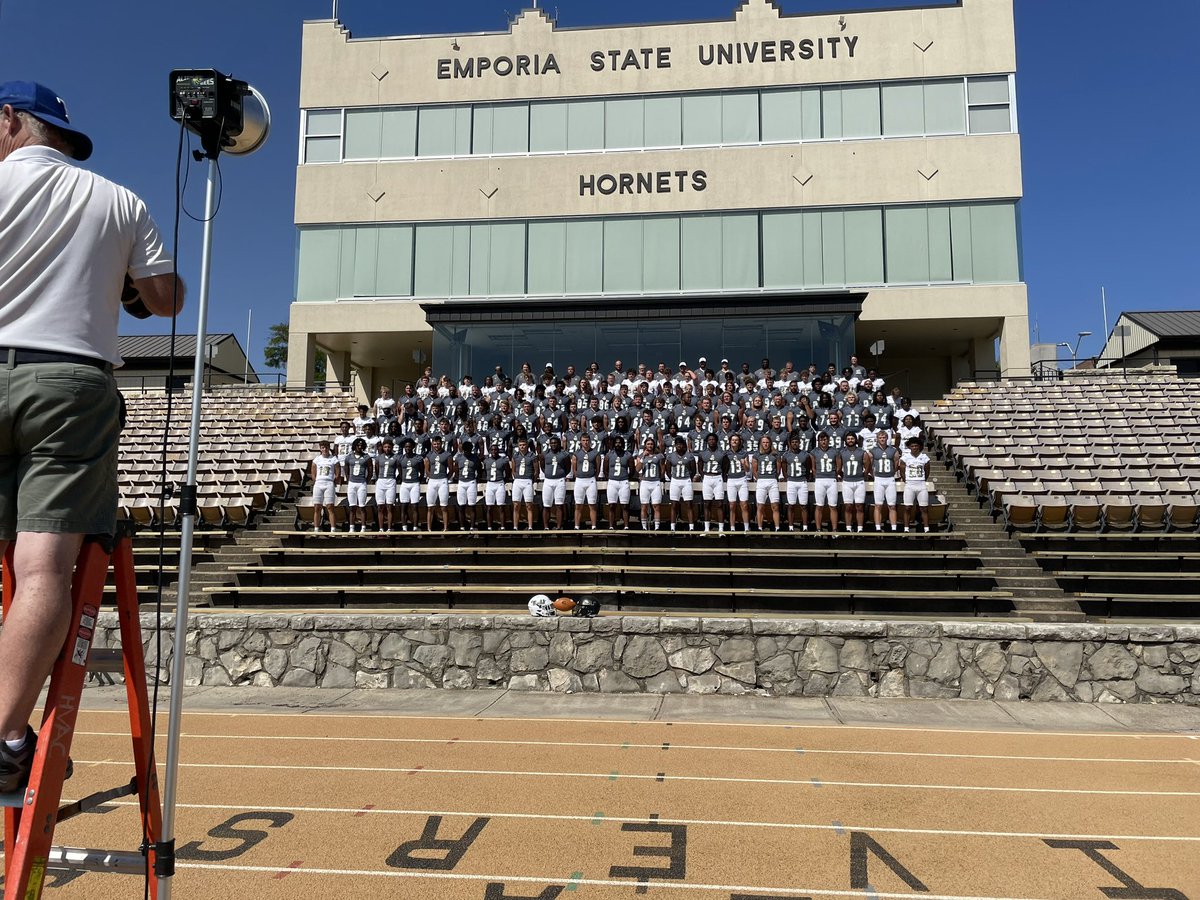 Picture Day for <a href="/esuhornetsfb/">ESU Hornet Football</a> at Welch Stadium. #StingersUp