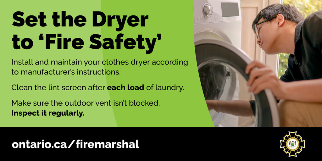 How often do you clean the lint filter in your dryer? LaSalle Fire Service advises to clean the lint screen after each load of laundry!
