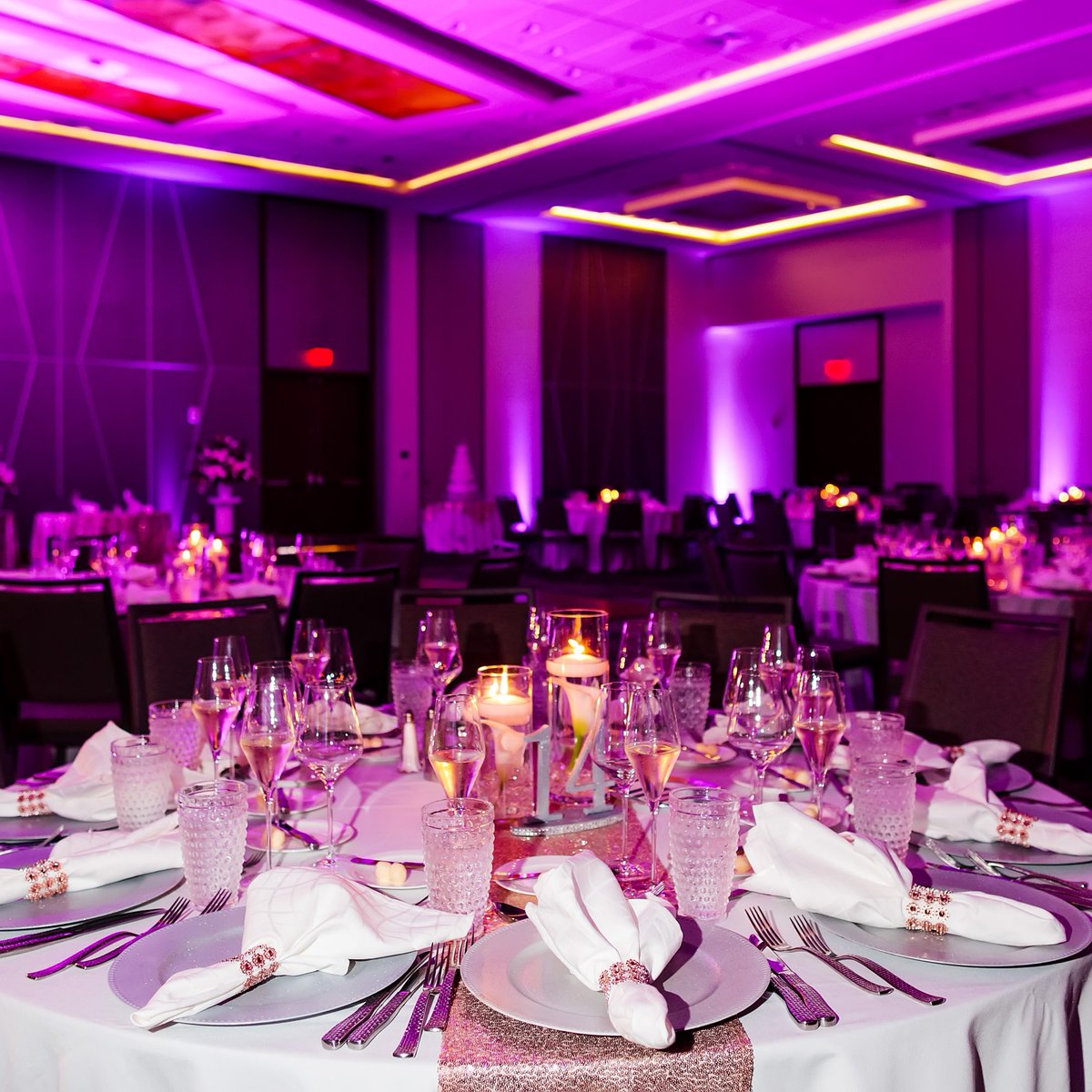 Colorful lights can transform any space.

Contact the Sales Department to discover all your wedding options: 941-316-0808 x133

Photo by Limelight Photography