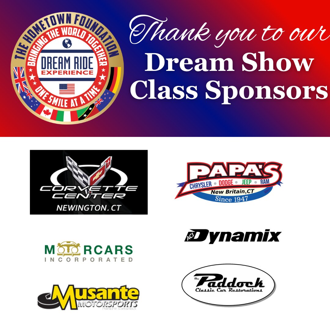 Thank You to our Dream Show Class Sponsors!
