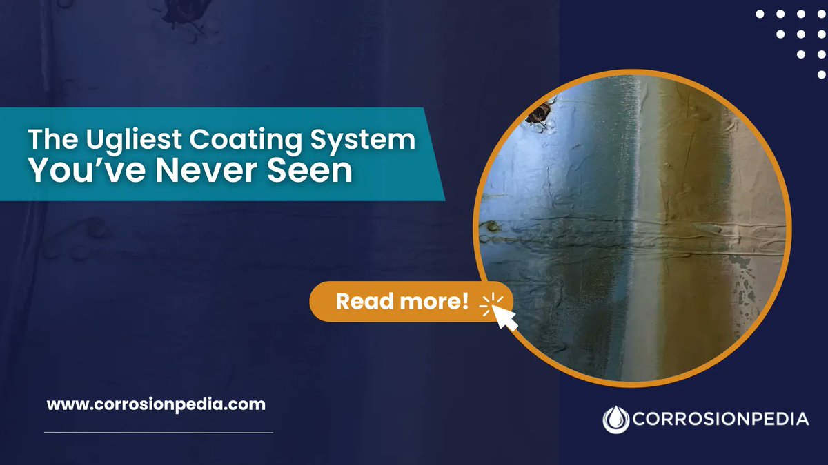 corrosionpedia's tweet image. To provide optimal solutions for owners and efficiency during operations, we must use technical truths to determine the best course of action.
Tap to learn more: buff.ly/3E1G4X3

#CoatingSystem #CoatingSolutions #CorrosionProtection #Efficiency #TechnicalSolutions