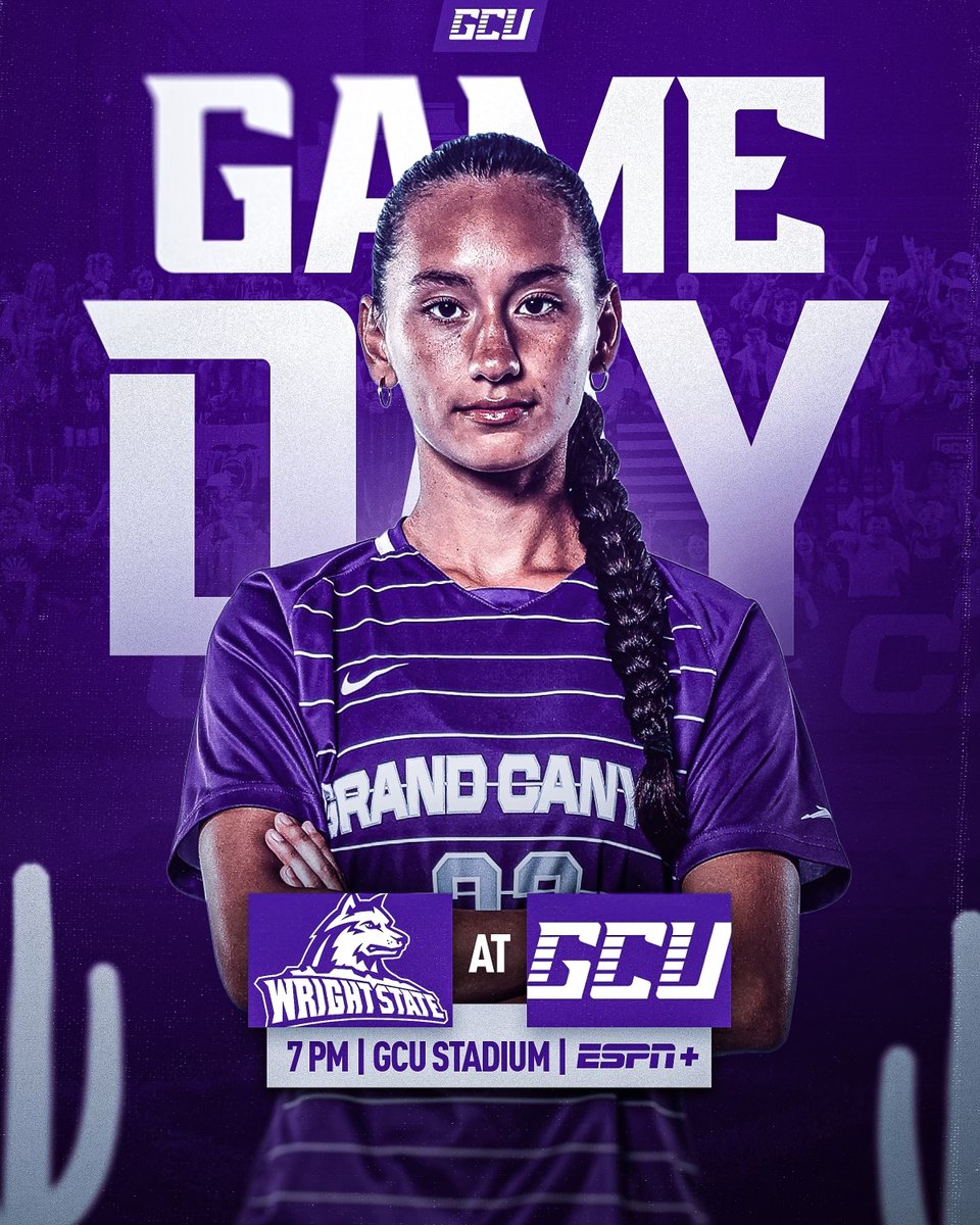 Back under the lights tonight!

🆚 Wright State
🕖 7 p.m.
📍 GCU Stadium
📺 ow.ly/ZtEG50PBc82
📊 ow.ly/tnMI50PBc81
#LopesUp