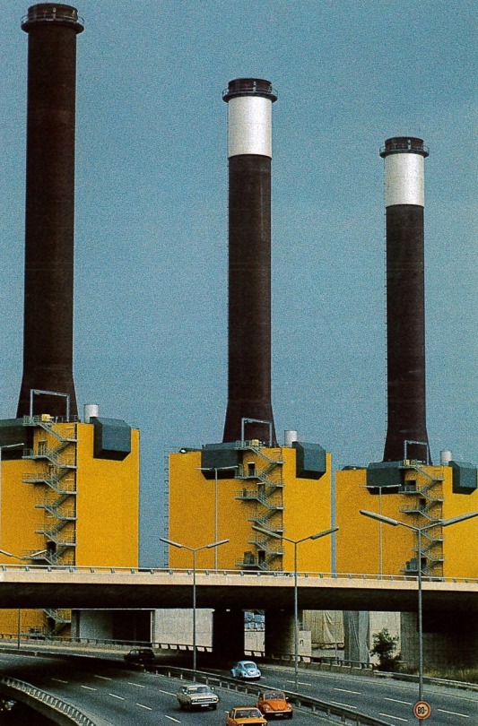 Power station Berlin-Wilmersdorf, Berlin, West Germany. 1977. #architecture #1970s
