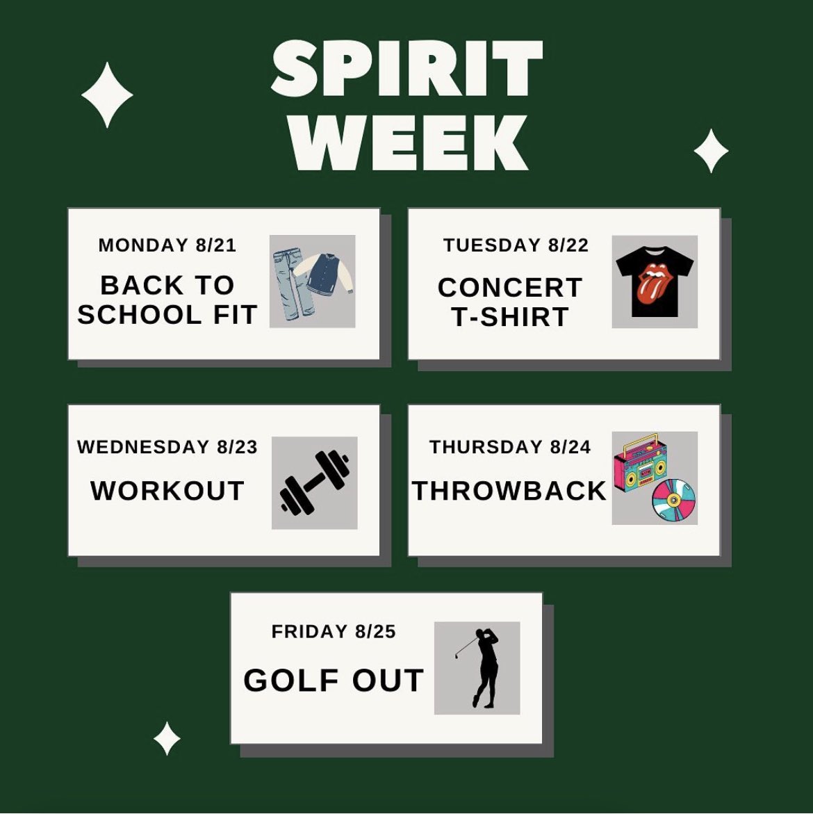 THEjeromejungle's tweet photo. First spirit week of the year.  Wear your best fits to get featured on our story!!!! https://t.co/dM70YjzAth