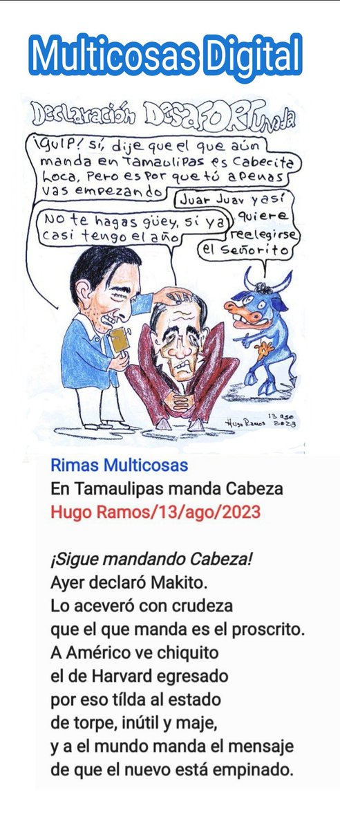 HugoRam69603819's tweet photo. Dice Makito que el que manda en Tamaulipas es Cabeza de Vaca, no Américo. ¡Cuidado! https://t.co/UpLfhqW2qO