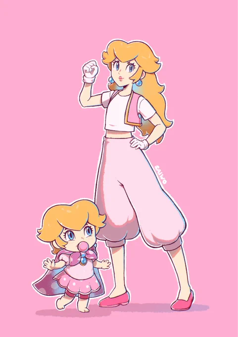 PEACH'S MONTH - DAY 20Baby and young Peach from #MarioMovie #PeachMonth #PeachMonthSaiwo 