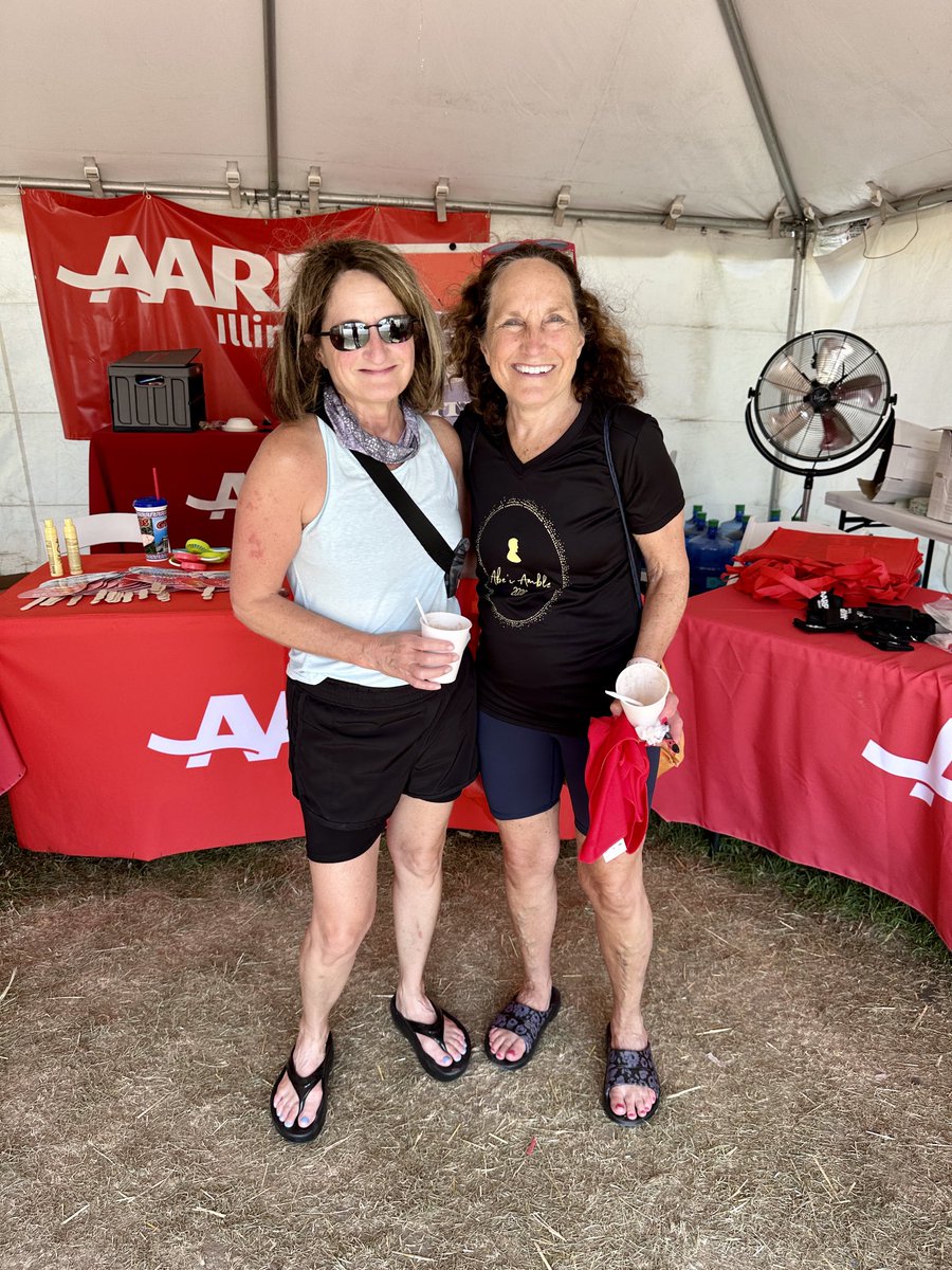 LoriHendren's tweet photo. The 2nd and 3rd Abe’s Amble 10k winners visited the @aarpillinois tent this morning. #disruptaging Runners from #springfield & #carbondale https://t.co/6oW789Ubbq