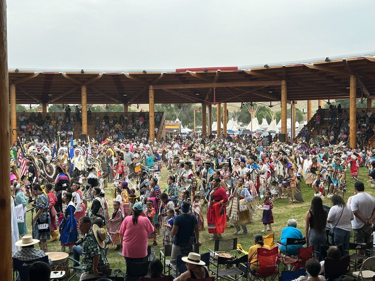 JoelKrautter's tweet photo. It was great to be able to attend the #CrowFair yesterday and learn more about the traditions of the Apsáalooke people of @TheCrowTribe and also attend the rodeo too! #TeepeeCapitalOfTheWorld https://t.co/n1yd9nq3q0