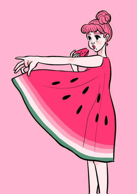 「standing watermelon」 illustration images(Latest)