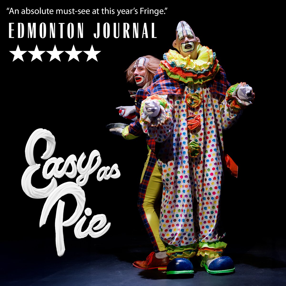 James & Jamesy (@jamesandjamesy) on Twitter photo ⭐️⭐️⭐️⭐️⭐️ from <a href="/edmontonjournal/">Edmonton Journal</a> for EASY AS PIE <a href="/edmontonfringe/">Edmonton Fringe</a>!
🥧 Only 4 chances left - last show this Wednesday! Get your tickets before it's too late: easyaspiecomedy.com ⭐️⭐️⭐️⭐️⭐️ from <a href="/edmontonjournal/">Edmonton Journal</a> for EASY AS PIE <a href="/edmontonfringe/">Edmonton Fringe</a>!
🥧 Only 4 chances left - last show this Wednesday! Get your tickets before it's too late: easyaspiecomedy.com