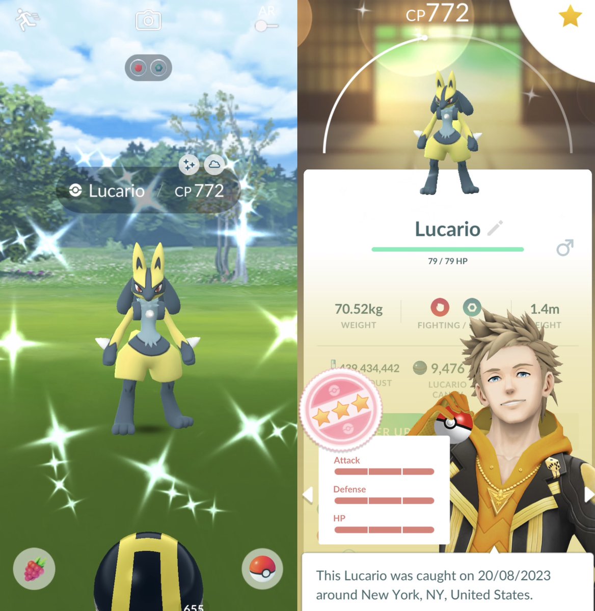 MYSTIC7 on X: Wild shiny Lucario!✨  / X