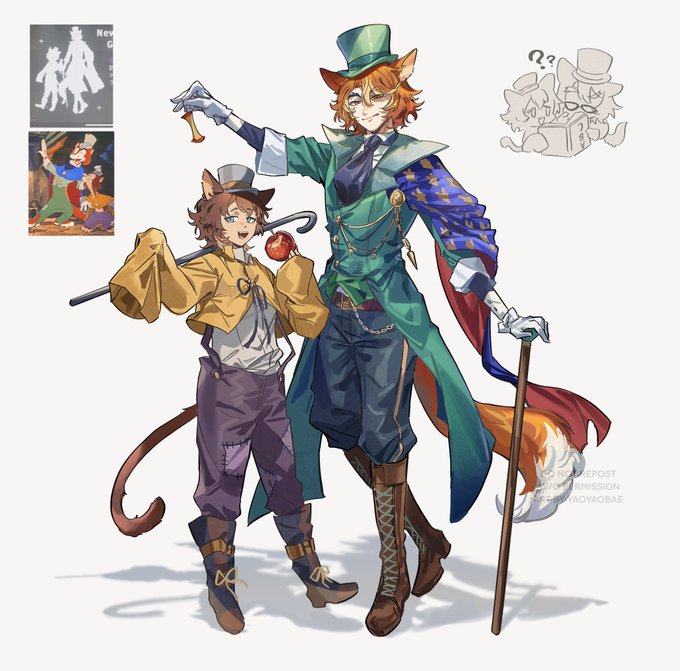 「2boys green coat」 illustration images(Latest)