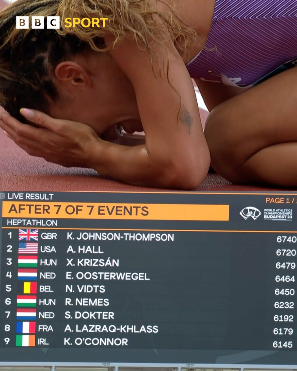 That moment when you realise you've won the GOLD medal! 🥇

Katarina Johnson-Thompson. Take. A. Bow.

#BBCAthletics