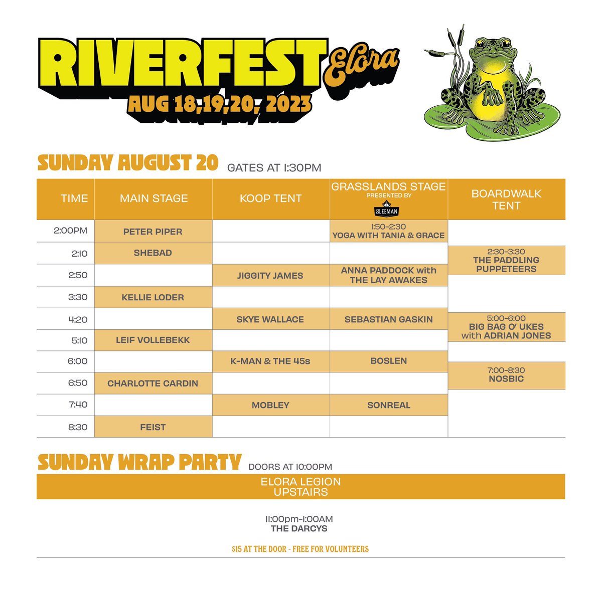 It’s #riverfeist day ⚡️ We’ve got a one final day of music and it is absolutely stacked. 

<a href="/FeistMusic/">Feist</a> <a href="/Charlottecardin/">charlotte cardin.</a> <a href="/leifvollebekk/">Leif Vollebekk</a> <a href="/kellieloder/">Kellie Loder</a> <a href="/TheRealSonReal/">SonReal</a> <a href="/Boslenofficial/">BOSLEN</a> and so many more ✨

Tickets still available at the gate and online here: riverfestelora.frontgatetickets.com