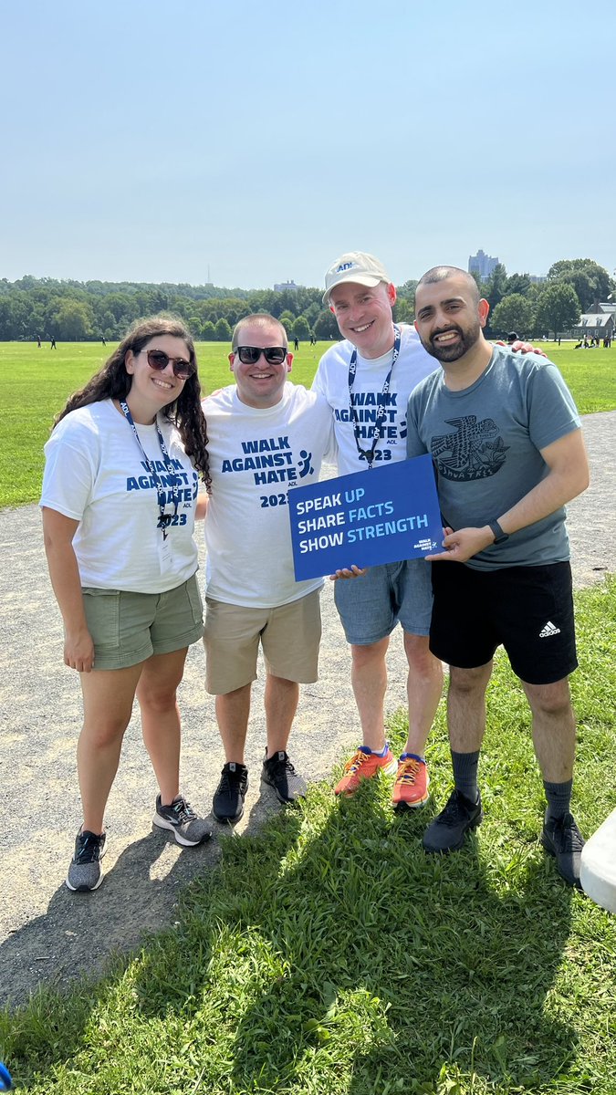 Thanks to @ADL_NYNJ for their ongoing commitment to fight hate. Today’s Walk Against Hate brought communities together to convey a message: There’s no place for hate anywhere!