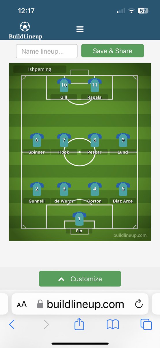Today’s lineup for the noon fixture with @pellstonvillafc in @NMFL2soccer action
#WhitefishMatter
#UpTheFish