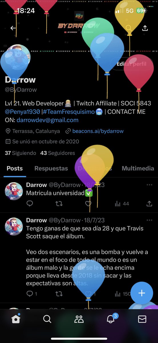 ByDarrow's tweet image. Pues nada, globitos = vejez