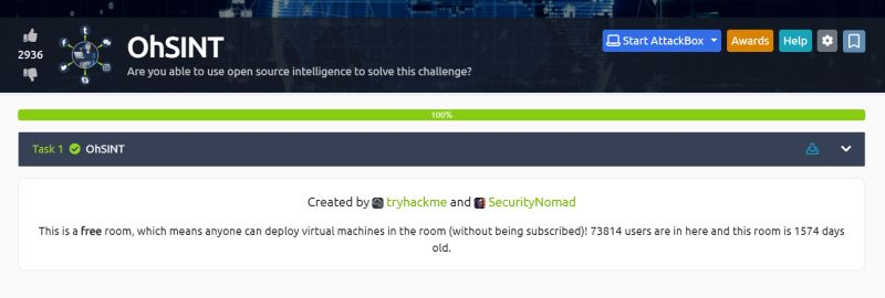 perplex_007's tweet photo. Day 75 of #100daysofhacking :
I completed the OhSINT room on TryHackMe. 🚀OhSINT is a captivating room where I had the opportunity to put my OSINT skills to the test
.
.
.
.
.
.
#EthicalHacking #Cybersecurity #TryHackMe
#OhSINT #day75 #Progress #hacking #connections #share https://t.co/T7y5FuC7ZM