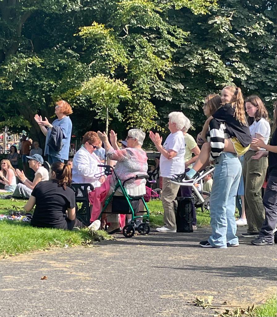 DublinConcertBd's tweet photo. A glorious sunny Sunday afternoon in Griffith Park. We were delighted to be joined by the Lord Mayor of Dublin, Daithi de Róiste who showed off his conducting skills! This is what Summer Sunday afternoons are all about! With thanks to @DubCityCouncil @LordMayorDublin https://t.co/zVrzfKLx4T