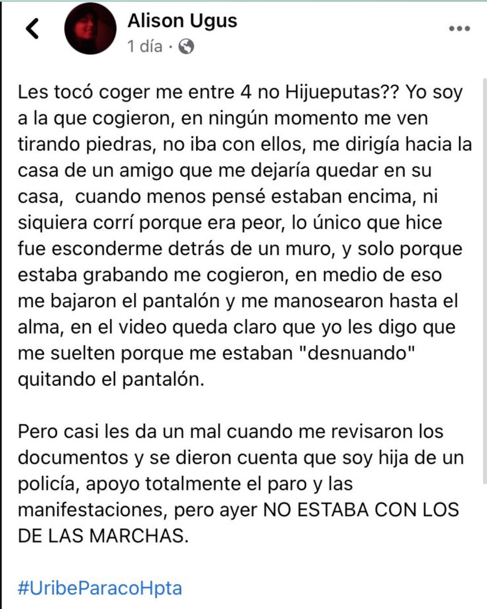 GustavoBolivar's tweet photo. La derecha quiere victimizar a los 4 policias de Popayán que abusaron de Allison para sacar provecho político.
Sucios. Aquí las únicas víctimas son la niña que se suicidó y su familia.
Si los amenazan, cosa que rechazo, es porque los candidatos del uribismo urgidos de votos, tocan el tema en cada debate. Yo nunca los nombro como no sea para aclarar el tema.
Mi campaña se basa en propuestas no en ataques ni en usar políticamente temas tan tristes y revictimizadores para la familia de la niña.