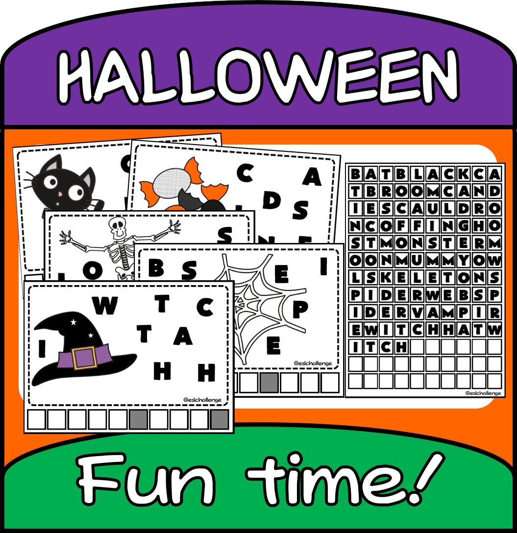 ESLCHALLENGE's tweet photo. Kids Fun 14 - Halloween set
at #eslchallenge - English teaching resources
https://t.co/s9aKV6uVtk https://t.co/pKD8lh0Lml