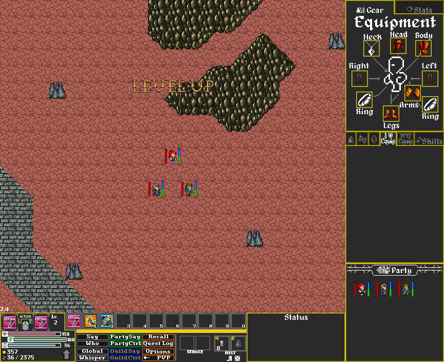 Not quite open for public testing yet, but Last Legend has a lot of the core features up and running for a retro MMO. Still doing plenty of testing and balancing.

byond.com/games/Oondivin…

#gamedev #byond #MMO #pixelart #indiedev #gaming #RETROGAMING #indiegamedeveloper