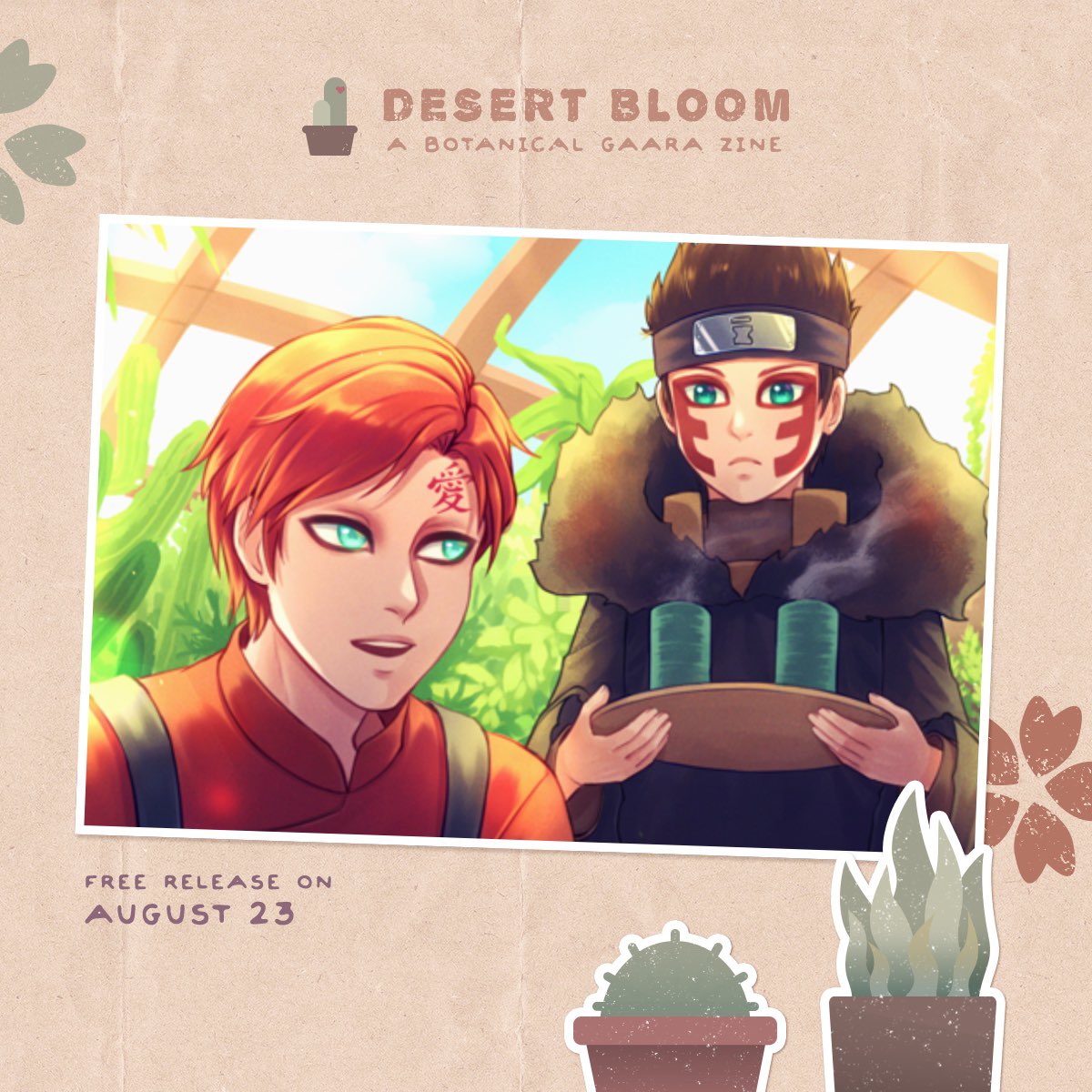 floatyskye's tweet photo. Heres my little preview for @GaaraZine 🌵 free to download on the 23rd of August. Come check it out!! https://t.co/Z5xWWpc8B8