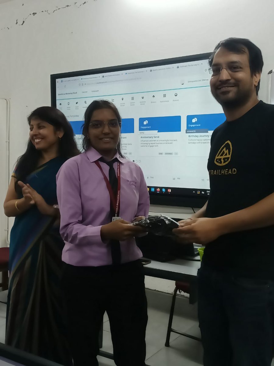 kdsharmas's tweet photo. The 4 days Marketathon Program (Marketing Cloud in-person bootcamp) was successfully held at Kanoria PG Girls College, Jaipur.

A heartfelt THANK YOU to all the amazing students! Special thanks to all the faculties, teachers for their unwavering support.

#MomentMarketers #TrailblazerCommunity #Marketathon