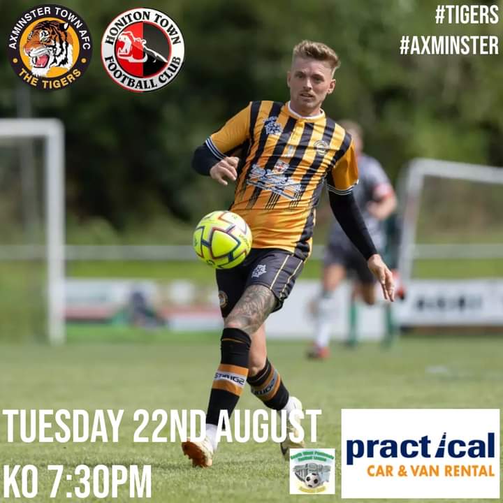 Axminstertownfc's tweet photo. A quick turnaround for the Tigers this week as we welcome Honiton Town FC - 'The Hippos' to Tiger Way.  Come on down to show your support for the Tigers!
#Tigers 🐅#Axminster 🧡#COYTigers ⚽️
@swpleague @swsportsnews @AxminsterNub @Honiton_Town_Fc https://t.co/sXFBbSYm7E