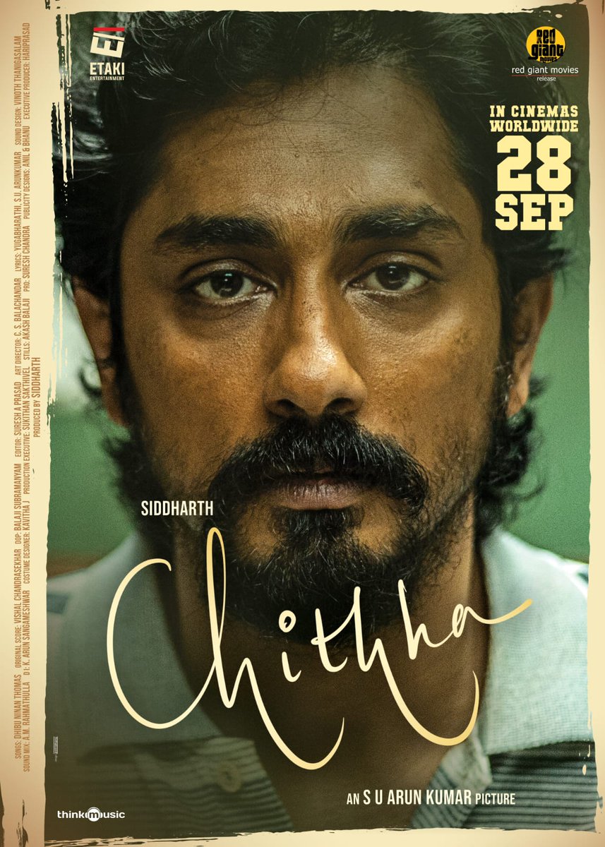 VCDtweets's tweet photo. #Siddharth's #Chithaa TN Theatricals bagged by Red Giant 💥
Sept 28 Release - From the director of "Sethupathi" 🖖
#ChithhaSiddharth https://t.co/xkHhmOdte5
