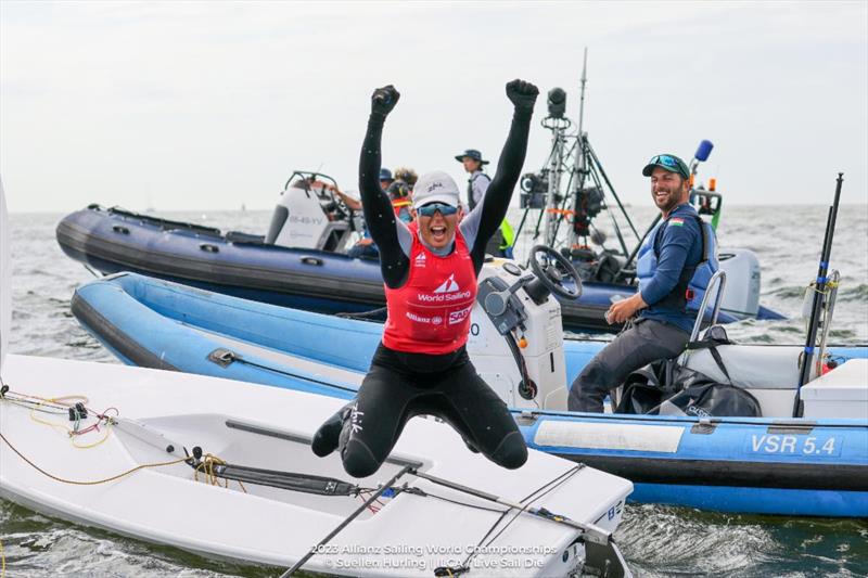 ILCA classes at the 2023 Allianz Sailing World Championships Overall - Gold for Australia's Tokyo gold medalist Matt Wearn and Hungary's two-time Olympian Mária Érdi yachtsandyachting.com/news/265611/?s…