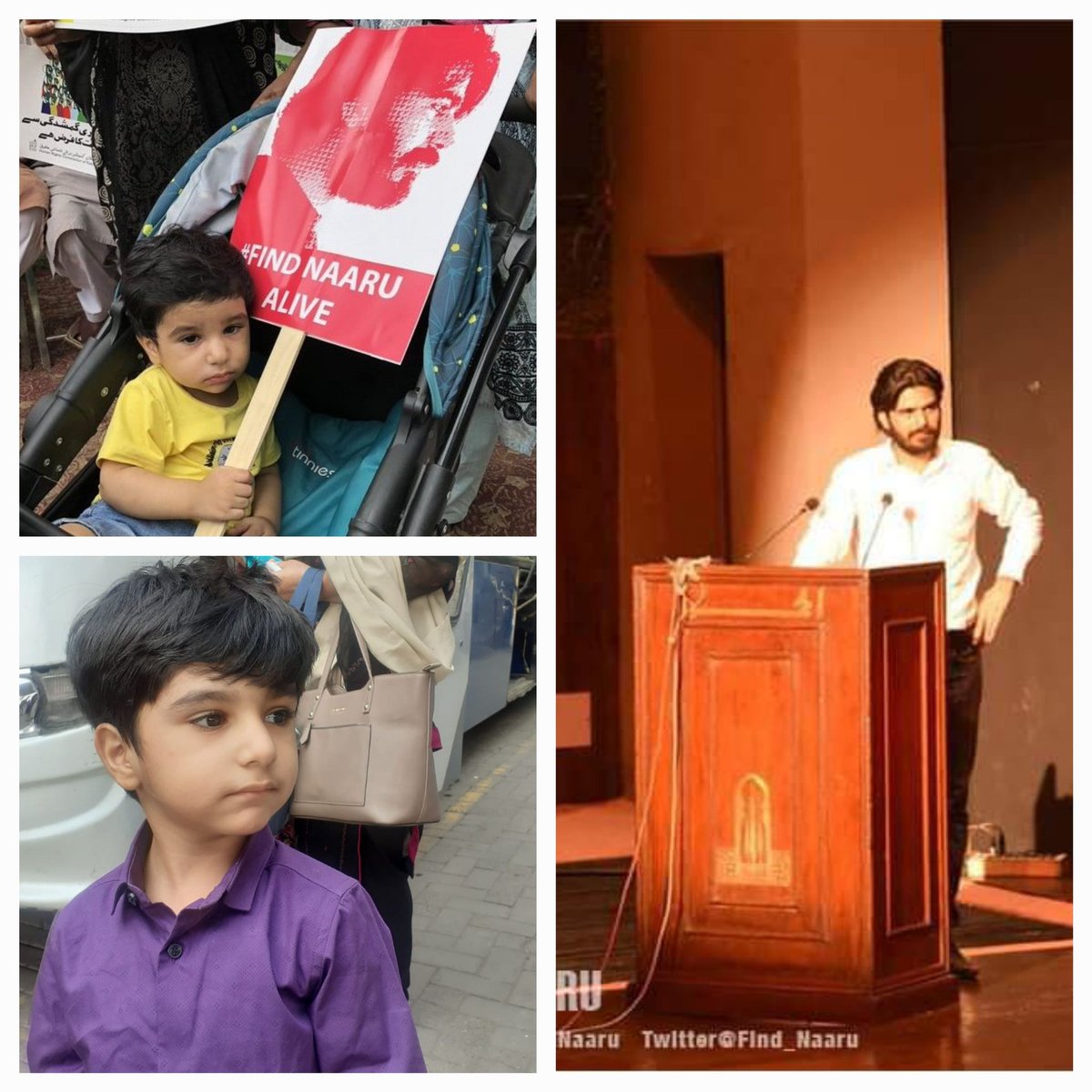 سچل کو انصاف فراہم کرکے ان کے لاپتہ والد سماجی کارکن، صحافی مدثر نارو کو بازیاب کیا جائے، سچل کو اللہ تعالیٰ نے ماں کی شفقت سے محروم کیا جبکہ زمینی خداؤں نے انہیں والد کے شفقت سے محروم رکھا ہے۔
#FindNaaruAlive
@aima_kh @AsadAToor @a_siab